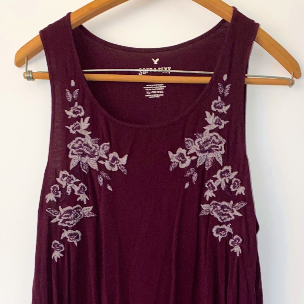 American Eagle Soft & Sexy Tank with Purple Floral